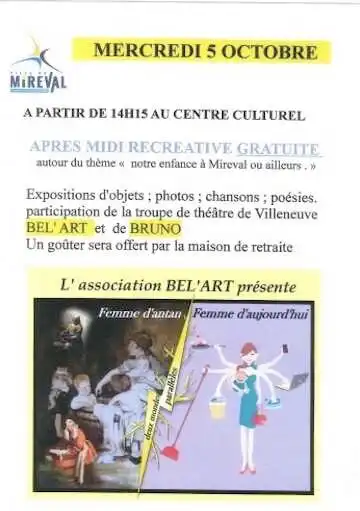 Après midi récréative gratuite | Mercredi 5 Octobre