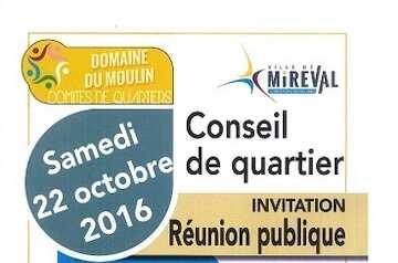 Conseil de quartier | Samedi 22 Octobre