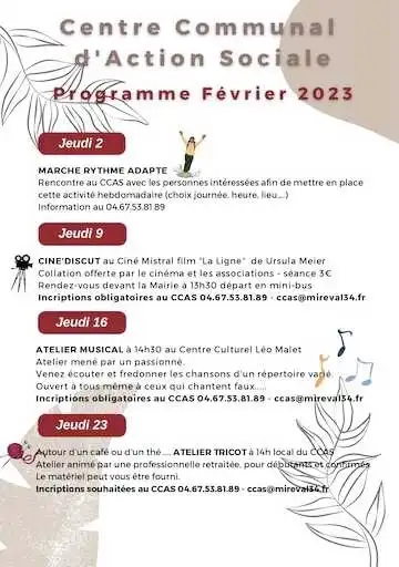 Programme CCAS février 2023