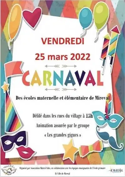 Carnaval des Écoles – Vendredi 25 mars – 15h