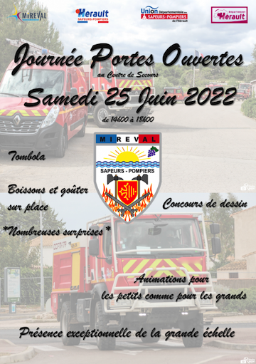 Journée portes ouvertes 25 juin – Sapeurs Pompiers