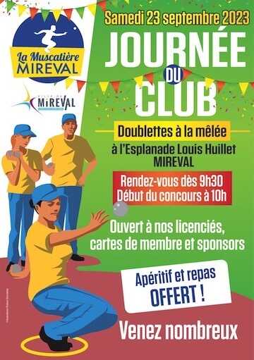 Journée du club – Concours Pétanque Mireval – 23 septembre 2023