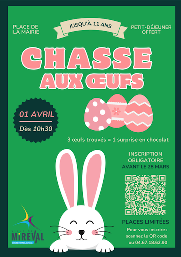 Chasse aux Oeufs – Lundi de Pâques 01 avril – Dès 10h30