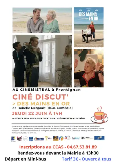 « Des mains en or » au cinéma jeudi 22 juin à 14h au Ciné-Mistral !