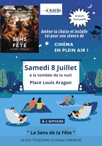 Cinéma plein air – Samedi 8 juillet – Place Louis Aragon