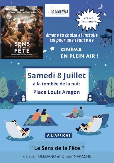 Cinéma plein air – Samedi 8 juillet – Place Louis Aragon