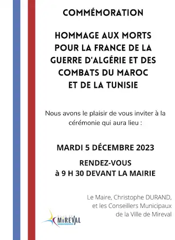 Commémoration 05 décembre 2023