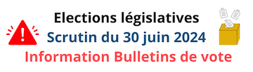 Élections législatives Scrutin 30 juin 2024