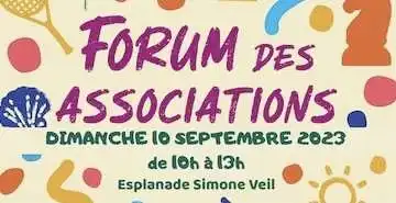 FORUM DES ASSOCIATIONS – Dimanche 10 septembre de 10h à 13h – Esp. S. Veil