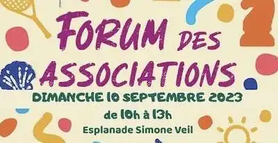 FORUM DES ASSOCIATIONS – Dimanche 10 septembre de 10h à 13h – Esp. S. Veil