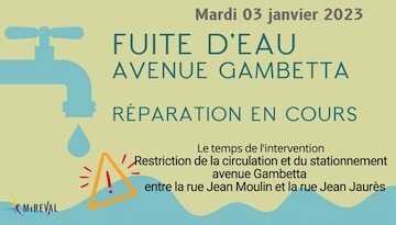 Intervention Suez – Avenue Gambetta – 03 janvier 2023