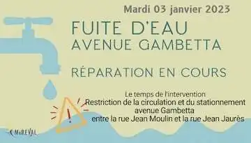 Intervention Suez – Avenue Gambetta – 03 janvier 2023