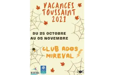 Programme Club ados Vacances de la Toussaint