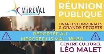 REPORT : REUNION PUBLIQUE mercredi 15 mai à 18h30