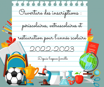 Inscription SEJM périscolaires, extrascolaires et restauration – 2022/2023