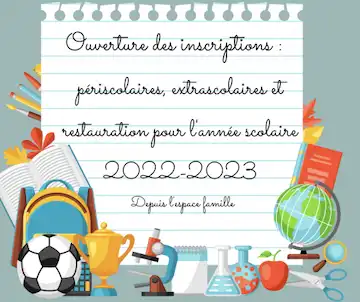 Inscription SEJM périscolaires, extrascolaires et restauration – 2022/2023