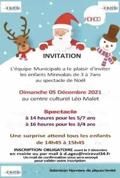 Spectacle de Noël pour les enfants de 3 à 7 ans au CCLM