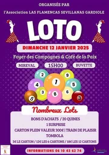 LOTO au Foyer des Campagnes – Dimanche 12 janvier 2025