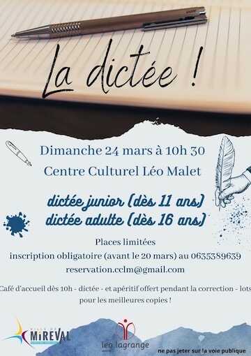 La dictée : Quatrième édition ce dimanche !