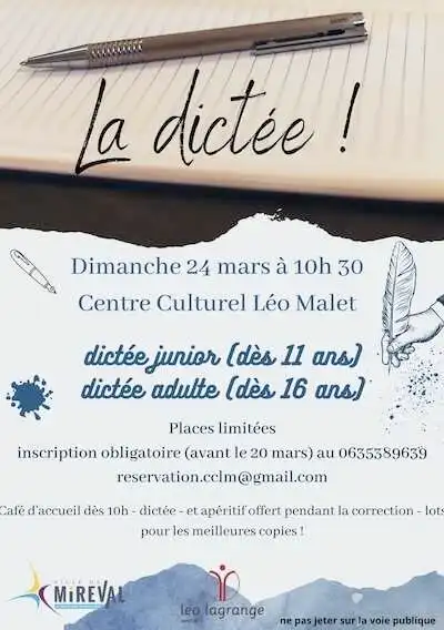 La dictée : Quatrième édition ce dimanche !