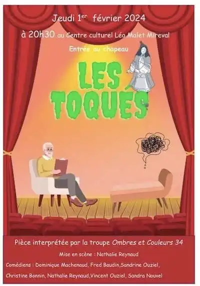 Pièce de théâtre amateur – Les toqués – jeudi 01 février 2024 – CCLM 20h30