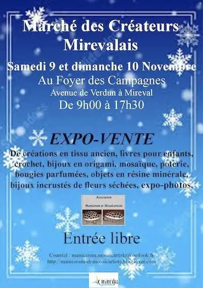 MARCHÉ DES CRÉATEURS MIREVALAIS – 09 & 10 NOVEMBRE 2024