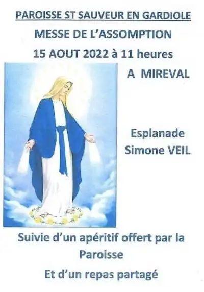 MESSE Assomption – 15 août à 11h – Esplanade Simone Veil