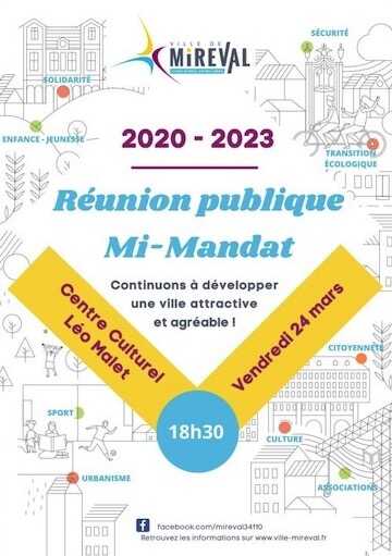 Réunion publique Mi-Mandat vendredi 24 mars à 18h30 au CCLM