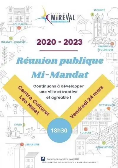 Réunion publique Mi-Mandat vendredi 24 mars à 18h30 au CCLM