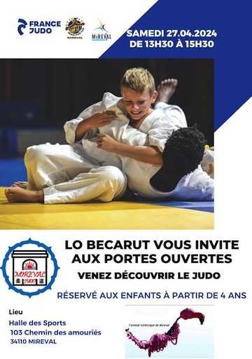 Portes ouvertes – Mireval JUDO – 27 avril 2024