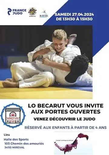 Portes ouvertes – Mireval JUDO – 27 avril 2024