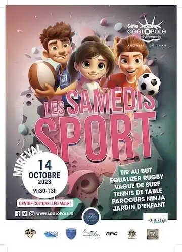 Samedi sport à Mireval – 14 octobre – Esplanade Simone Veil – ouvert à tous