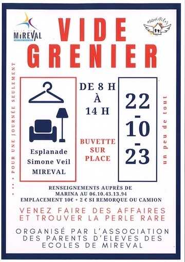 VIDE GRENIER – 22 OCTOBRE 2023