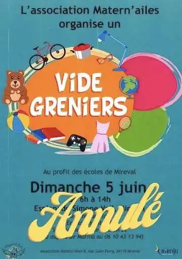 Vide grenier – 5 juin – ANNULÉ