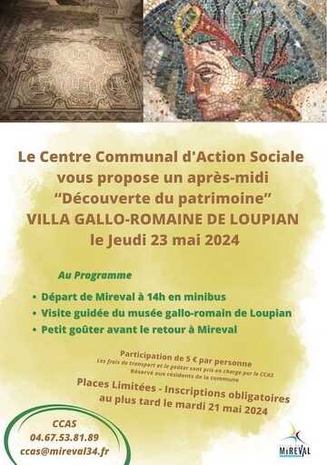 Sortie “découverte du Patrimoine” à Loupian ! Organisée par le CCAS.