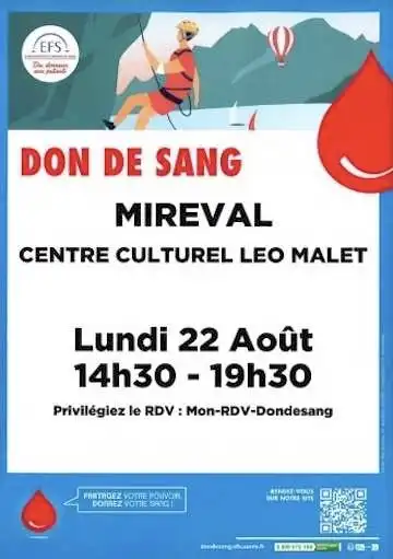 Don du sang | Lundi 22 août 2022