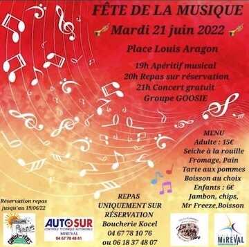 Fête de la musique – mardi 21 juin