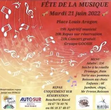 Fête de la musique – mardi 21 juin