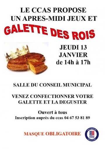 JEUX et Galette des Rois organisée par le CCAS de Mireval