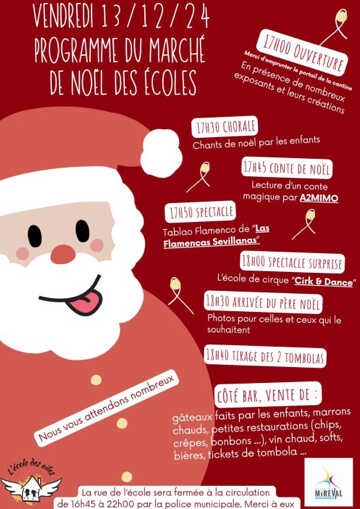 Marché de NOËL – Écoles – Vendredi 13 décembre 2024