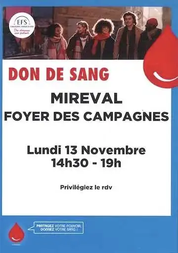 Don du sang | Lundi 13 Novembre 2023