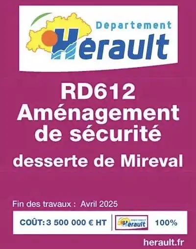 Réunion publique 16.06.2023 – Travaux du futur Rond Point RD 612 MIREVAL