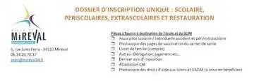 Dossier unique d’inscription SEJM – École