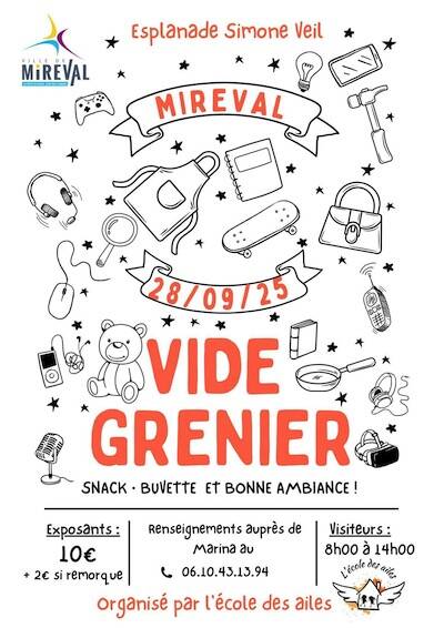Vide grenier - Association L'École des Ailes